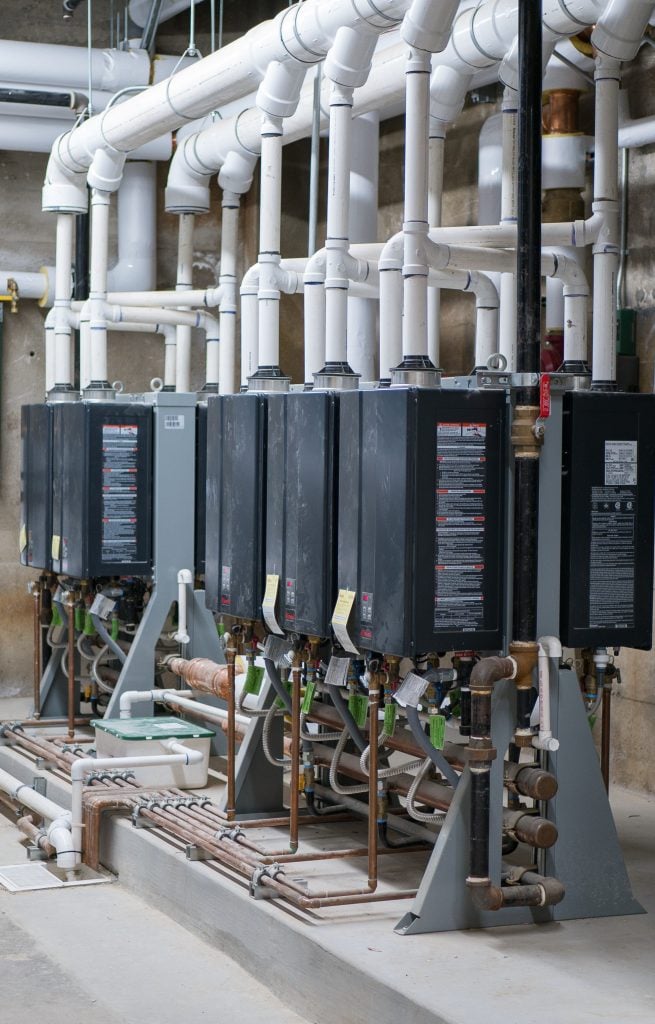 tankless water heater rack system