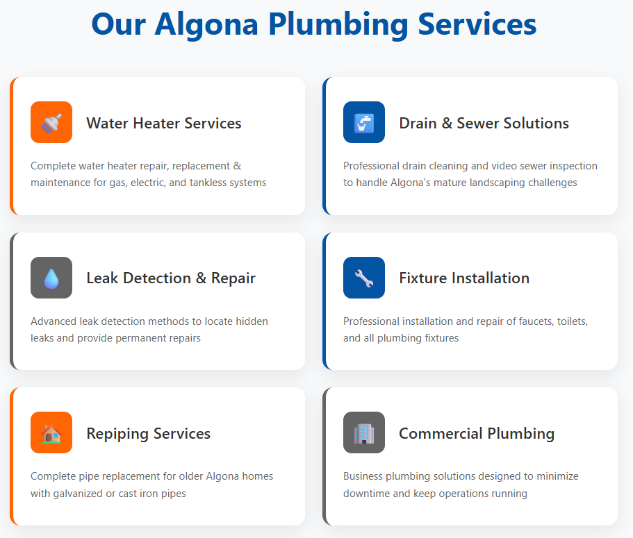 Algona Plumbing Services Graphic