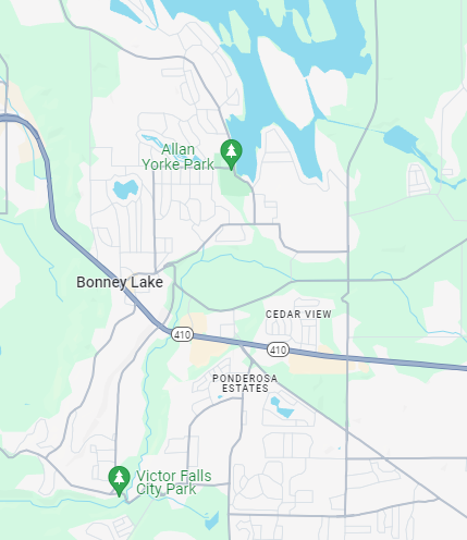 Image of Bonney Lake Washington Map