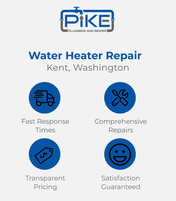 infographic for Kent water heater repair services