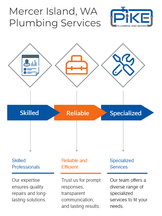 image of mercer island plumbing services infographic