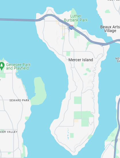 image of Mercer Island map