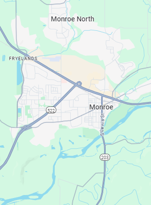 Image of Monroe Washington Map