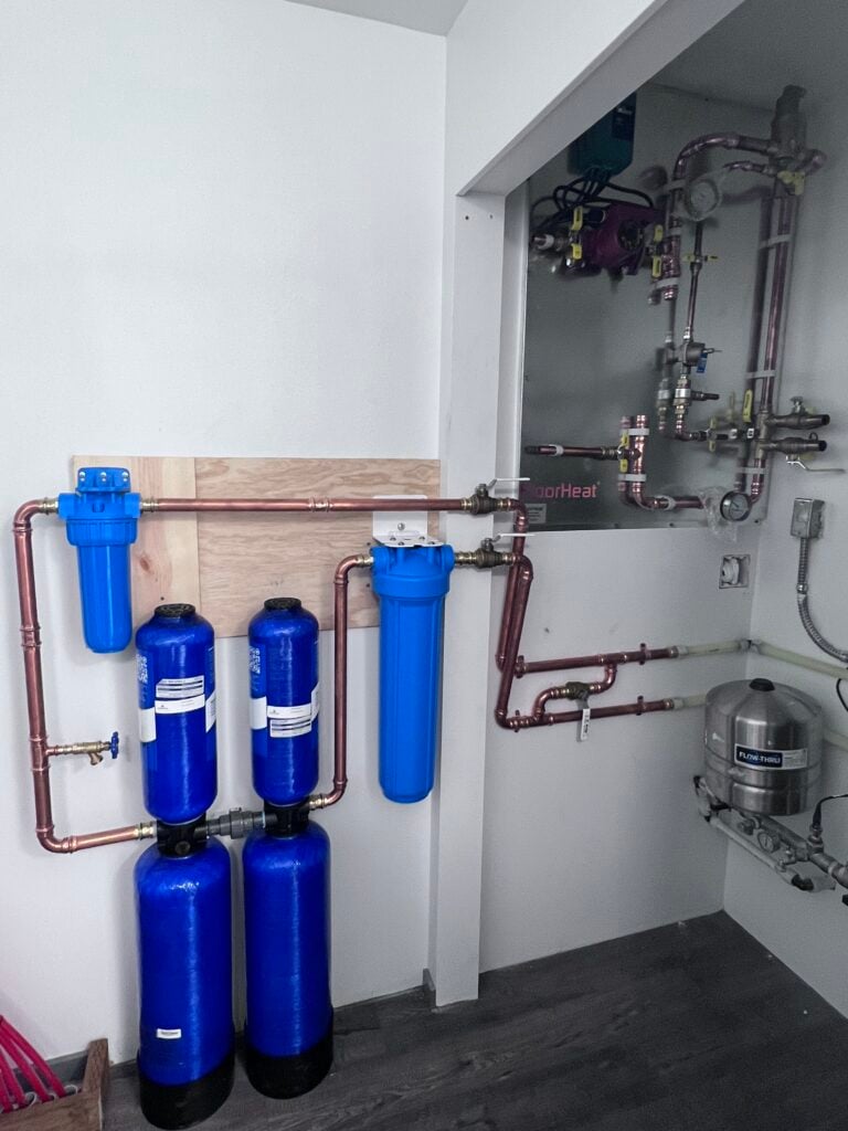 image of water filtration system installation