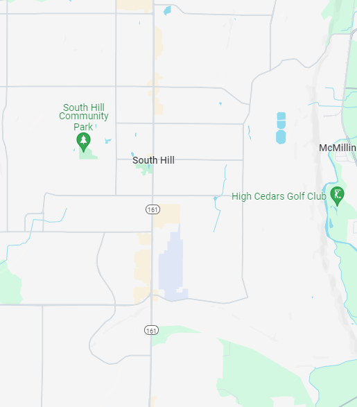 Image of South Hill Washington Map