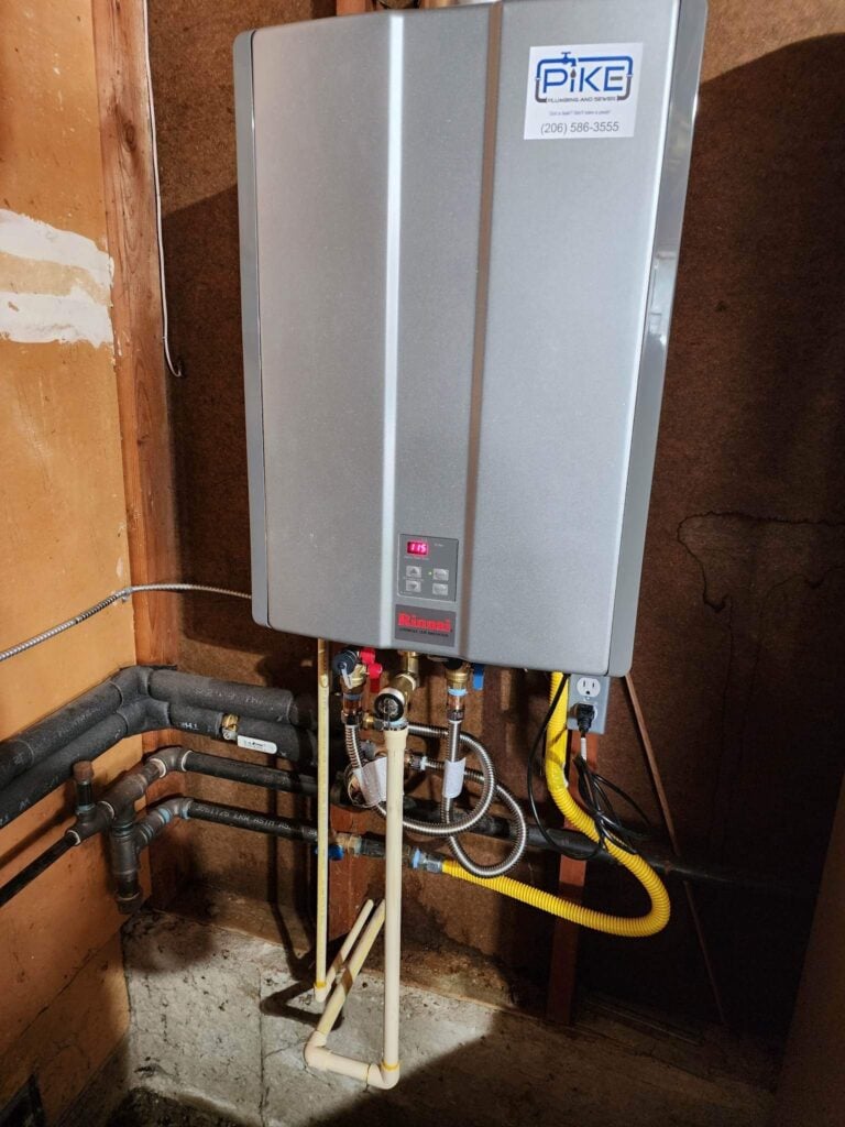 Image of tankless water heater installation