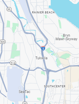 Image of Tukwila Washington Map
