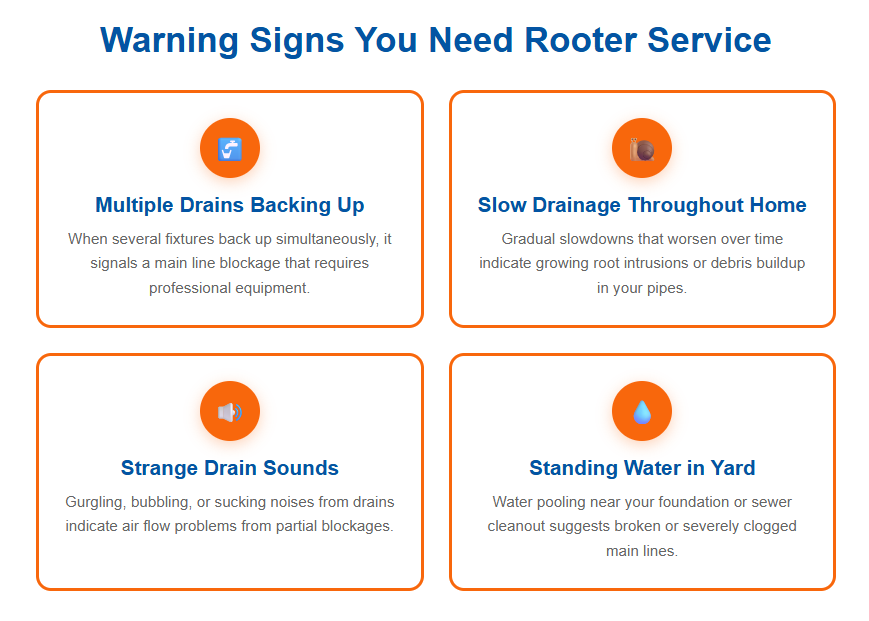 signs that you need rooter service