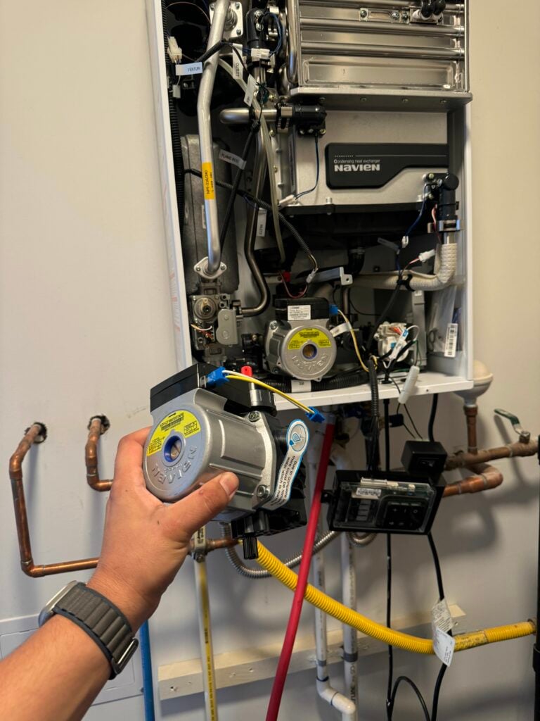 image of tankless water heater maintenance by Pike Plumbing & Sewer