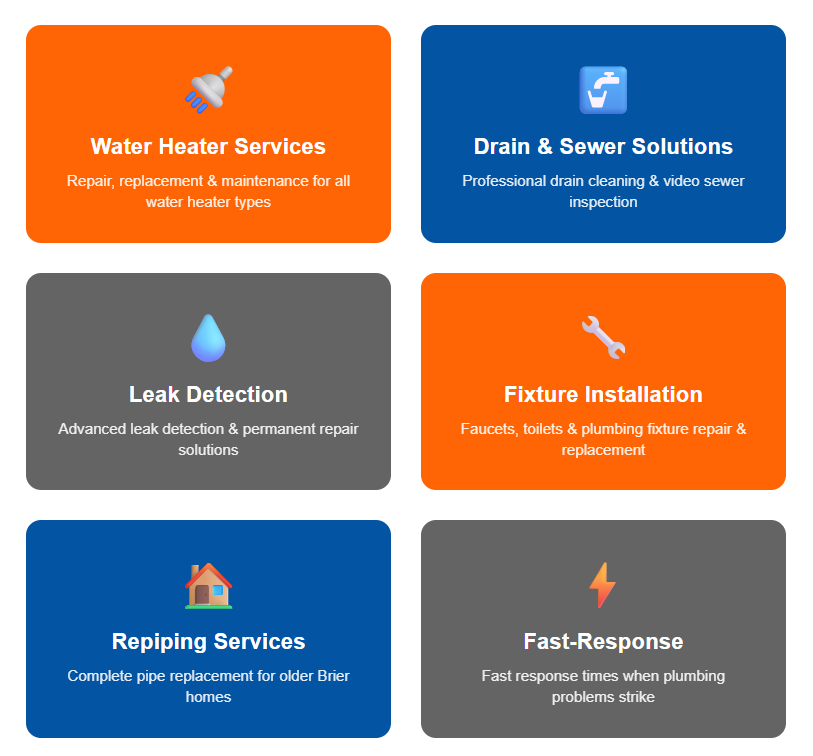 Brier plumbing services graphic