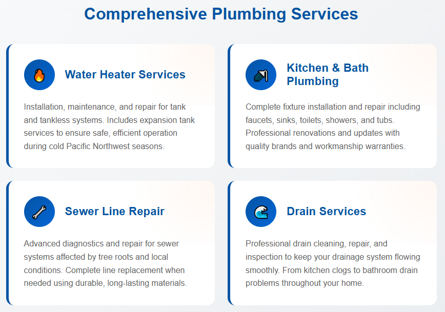 Granite Falls plumbing services infographic