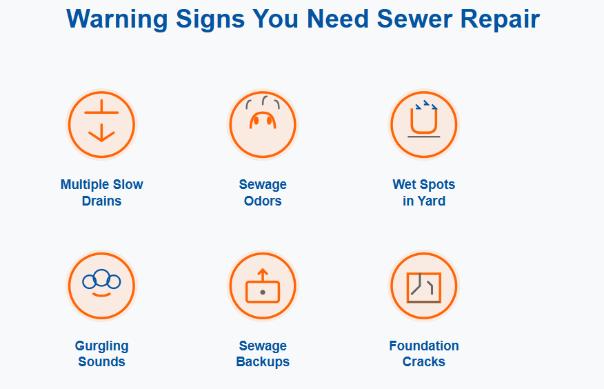 Sewer Line Repair Warning Signs