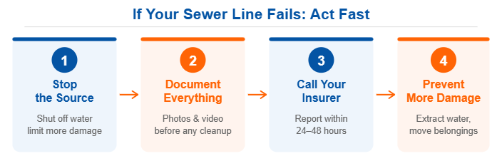 what to do if sewer line fails
